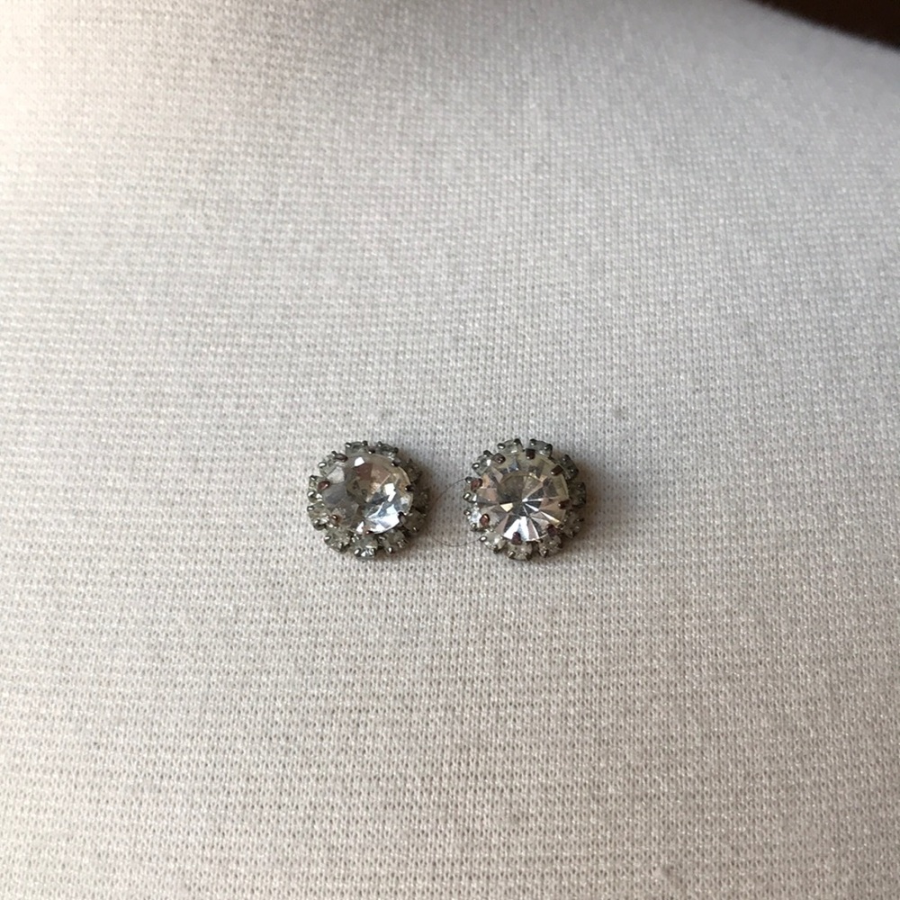 Faux diamond earrings